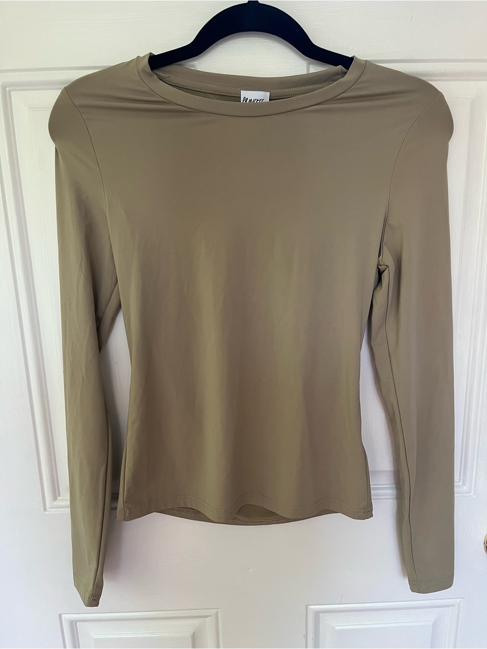 Princess Polly NWT Size 6 Arnim Long Sleeve Top Latte - Picture 3 of 8